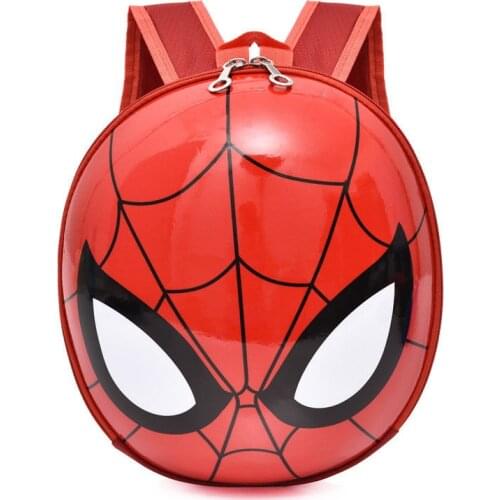 Disney Cartoons Spiderman 3D Plush Backpacks School Bags Eggshell Backpacks Book bag Kids Shoulder Bag