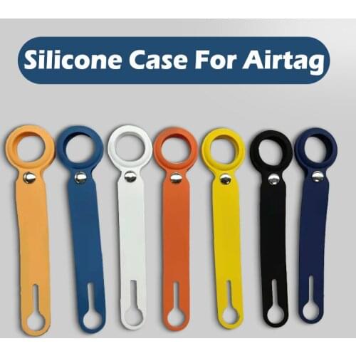 Silicone Case For Airtag Loop Liquid Protective Sleeve For Apple Locator Tracker Anti-lost Device Keychain Protective Sleeve Hot