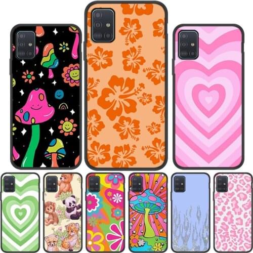 Love Heart Case For Samsung A52 A51 A71 Case Cute Panda Case For Samsung A50 A70 A12 A21S A32 A72 A31 A21 A22 A30 Silicone Cover