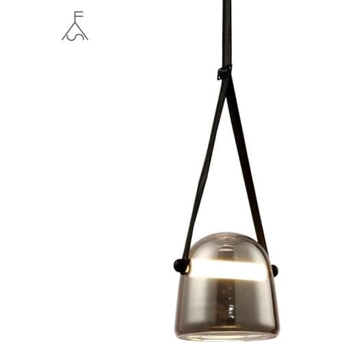 Modern Mona Glass Pendant Lights Led Belt Hanging Lamp for Living Room Bedroom Kitchen Fixtures Suspension Luminaire Home Decor