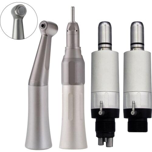 Dental Low Speed Handpiece Air Turbine Handpiece Straight Contra Angle Air Motor 2/4Holes external water spray with ball bearing