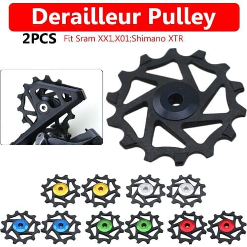 2Pcs 12T Bike Rear Derailleur Guide Pulley Wheel for Sram XX1 X01 Shimano XTR