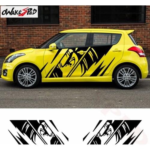 1set Car Body Both Side Decor Stickers For-SUZUKI SWIFT Anime Characters Graphics Vinyl Decals Auto Door Sport Styling Decals