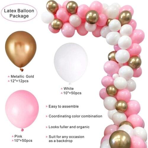 112Pcs product pink balloon chain set birthday wedding wedding combo decoration party supplies