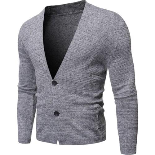 2020 Autumn & Winter New Arrival Solid Color V-neck Cardigan Sweater Plus Size Thin Sweater Korean Slim Sweater Free Shipping