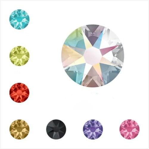 2088 Cut Facets SS16,SS20,SS30 Non hotfix rhinestone 8 Big 8 Small Crystal AB Flatback Crystal Rhinestones Decoration Stones