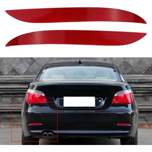 50% Hot Sales Car Accessory Red Right/Left Rear Bumper Cover Reflector 63147183913 63147183914 for BMW E60 2008-2010