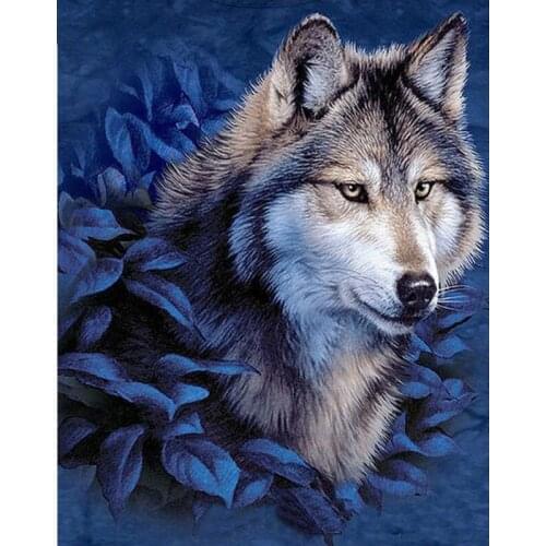 New Full Diamond Painting Wolf Animal Diamond Embroidery Sale Needlework Diamond Mosaic Cross Stitch Office Decoration Wall Art