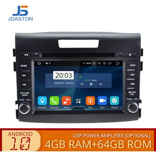 JDASTON Android 10.0 Car DVD Player For Honda CRV CR-V 2011 2012 2013 2014 2015 GPS Radio WIFI 4G+64G Multimedia Headunit Stereo