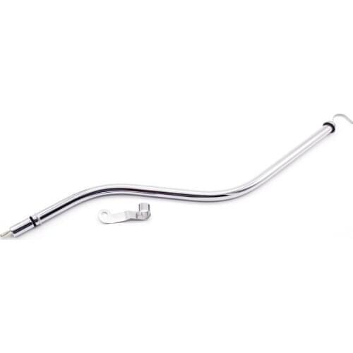 Electroplating Oil Dipstick TH350 Plating Transmission Dipstick Replacement Part Chrome Steel Dipstick Transmission Tube