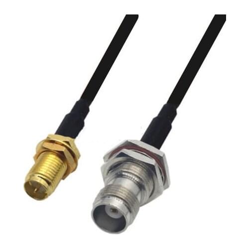 RG174 Cable RP-SMA Female to TNC Female bulkhead Extension Coax Jumper Pigtail WIFI Router Antenna RF Coaxial Cable