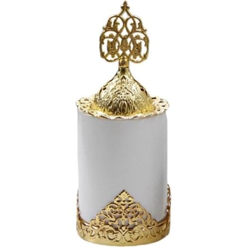 Nordic Ceramics Incense Burner Holder,Metal Arabic Style Incense Burner,for Home Decorative,Luxury Ornaments