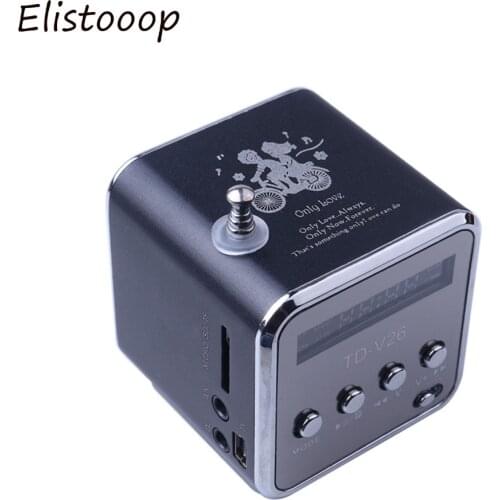 Mini FM Radio Receiver TD-V26 Speaker MP3 Music Player LCD soundbar Micro SD TF Music Stereo Loudspeaker for Laptop