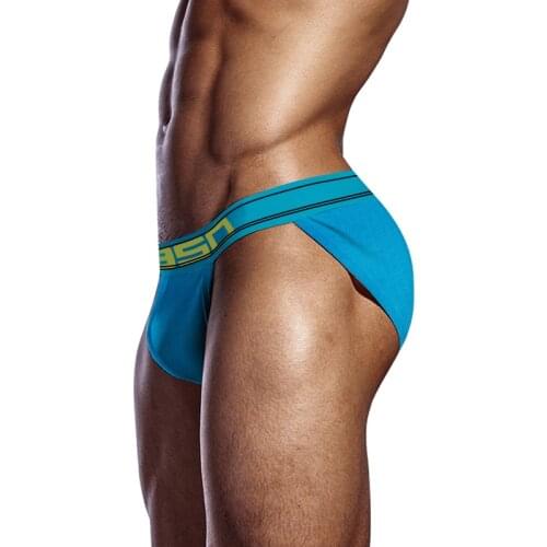 Sexy Men Underwear Cotton Mens Briefs Gay Mans Underpants Cuecas Masculinas High Fork Mens Panties U Convex Bikini BS3133