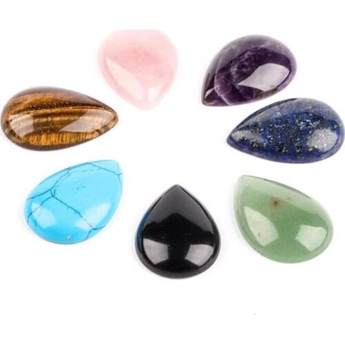 Natural Quartz Teadrop Pendant Reiki Healing Crystal Stone DIY Necklace Jewelry Accessories Collectible Gift Home Decoration