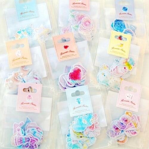 NEW 70pcs/bag DIY Cute Kawaii Romantic Heart Star Crafts and Scrapbooking Homemade Artwork Sticker For Student Decoration