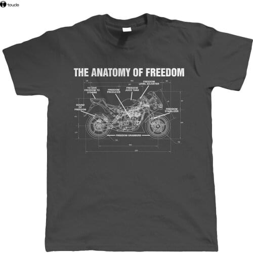 Hot New 2019 Summer Fashion Anatomy of Freedom Mens Biker T Shirt - Superbike Motorcycle TT Gift for Him Dad Tee Shirt