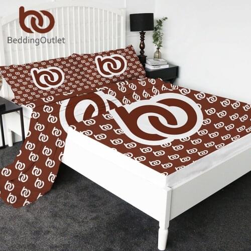 BeddingOutlet Customized Fitted Sheet Queen 3D Print on Demand Bed Sheet Set Custom Made DIY Design Flat Sheet 4-Piece Bedlinen