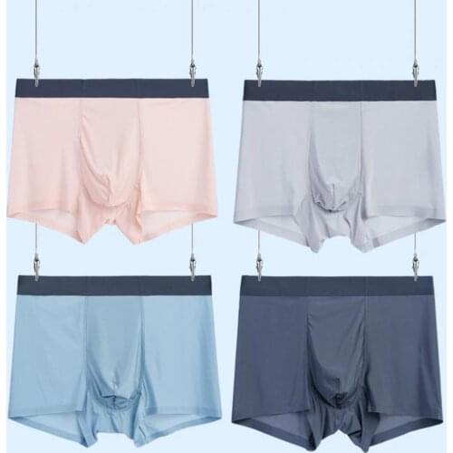 Practical Great Quick-drying Sheer Mens Panties Spandex Underpants Breathable for Student