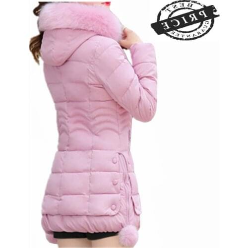 Plus Size Jacket Women 2021 Winter Female Coat Long Parkas Fur Collar Jackets Cotton Coats Ladies Clothes Casaco LWL6a0