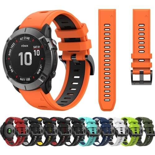 Easyfit Silicone Wrist strap For Garmin Fenix 6 Pro 5 Plus 22mm Quick Release watchband Fenix5 Fenix6 forerunner 945 Watch band