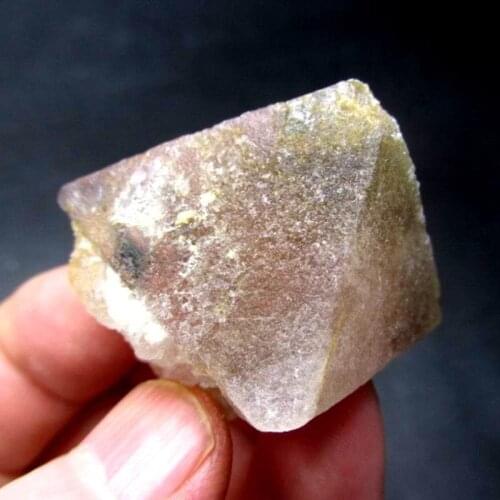 61g Pink Octahedral Fluorite w/ Quartz - crystals and stones healing Mineral specimen Home Decor feng shui decoration