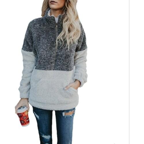 S-XL Fashion hot sale explosion shoodies autumn winter zipper pocket high collar hoodies womens head fur coat