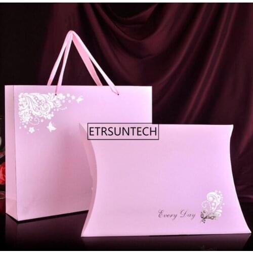 Scarf Packaging Box Pink Pillow Box Bag Set Universal Gift Packaging Boutique Store Souvenirs Packing