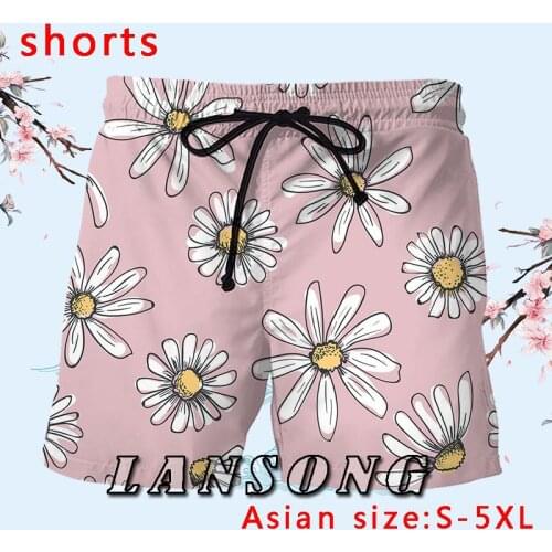 LIASOSO 3d Print Sweatpants Funny Daisy Flower Casual Sweat Cool Jogging Pants Mens Women Shorts Pants