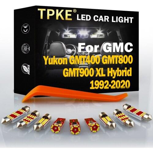 For GMC Yukon GMT400 GMT800 GMT900 XL Hybrid 1992-2020 Canbus Vehicle LED Interior Map Dome Light Kit Car Lighting