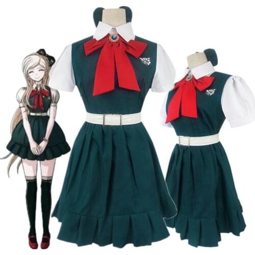 Japanese Anime Sweet Girl Preppy Sets Danganronpa Sonia Nevermind Princess Harajuku Women Giril Cosplay Costume Maid Dress Suit
