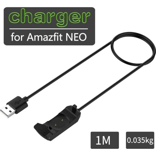 USB Smart Watch Charger Base Charging Cable Adapter Safety Fast Stable Portable Charge Accessories For Huami Amazfit Neo 1M