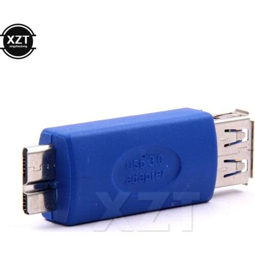 1pcs Blue Standard USB 3.0 USB3.0 AF Micro B connector male to type A Adapter computer extension convertor with OTG function