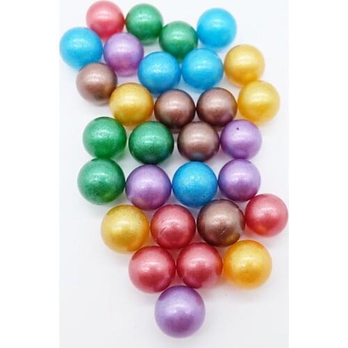 20 PCS Glass Ball Cream Cattle Small Marbles Pat Toys Parent- Child Beads Console 16 Mm Game Pinball Machine of Bouncing Ball