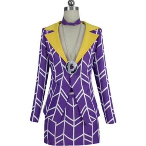 2020 JoJo‘s Bizarre AdventureGolden Wind Prosciutto Cosplay Costume Uniform Women Skirt Outfit Halloween Carnival Costumes