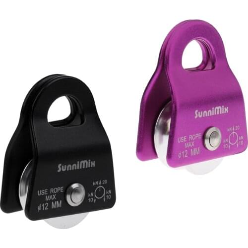 20KN General Purpose Mobile Pulley for Rock Climbing Caving 12mm Rope