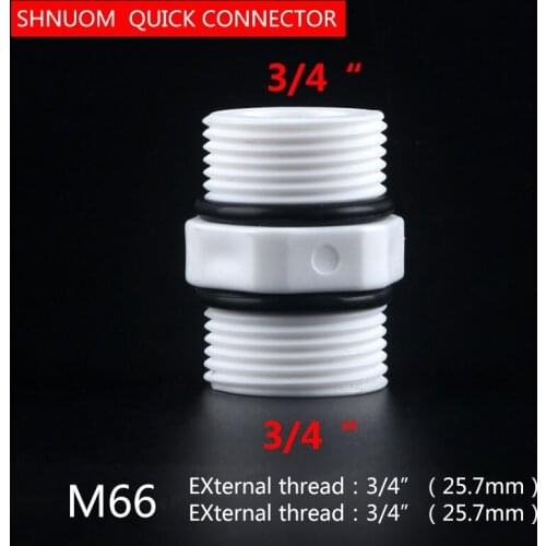 3/4'' Male to 3/4" External Thread With rubber ring Pipe Fitting Plastic joint 25MM Straight Connector Aquarium RO Water Filter