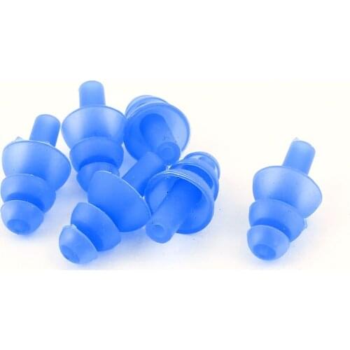 3 Pairs Soft Silicone Waterproof Swimming Earplug Protector Blue