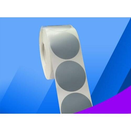 500pcs 90mm round clean blank matte silver PET stickers in roll for self-printing