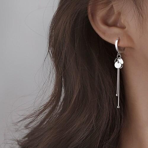 AKAFASHION Cold Air Su Circle Earrings Female Minimalist Temperament Niche Design Sense 2021 New Trendy Small Round Ear Buckle