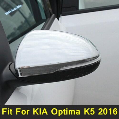 Lapetus ABS Auto Styling Side Rearview Mirror Stripe Protector Cover Trim 2 Pcs For KIA Optima K5 2016
