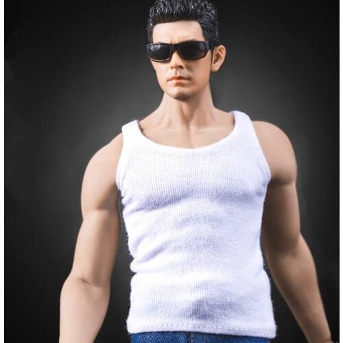 1/6 Scale Round Collar Sleeveless Vest Shirt Clothing Accessories for 12in Action Figure Toy