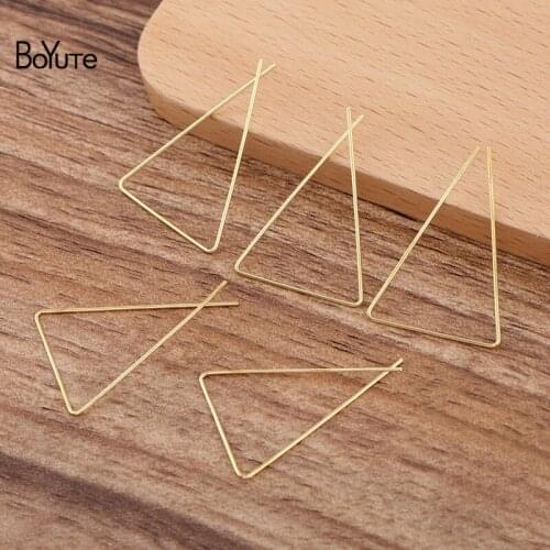 BoYuTe (200 Pieces/Lot) 0.7*23*33MM Metal Brass Triangle Wire Materials Hand Made Diy Jewelry Findings Components