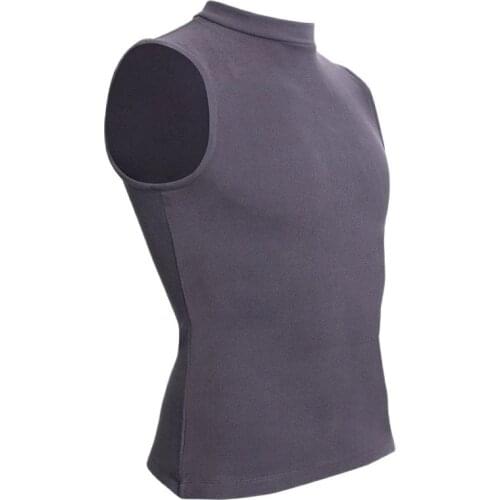 Men Wool Cotton Tank Sleeveless Base Sports Wear Shirt Vest Thin Fleece Winter Warm Tank Top Men Gym Fitness Clothes Leisure Top