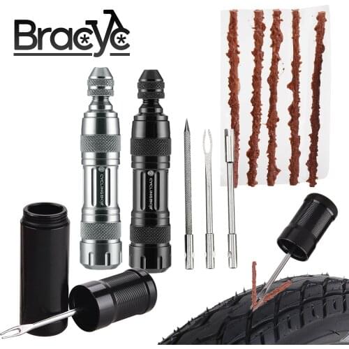 Bicycle Tubeless Tire Repair Kit Tire Drill Rubber Strips Tyre Puncture Sealant Bicycle Repair Tools