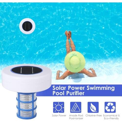 KKmoon Solar Power Swimming Pool Purifier Solar Pool-Ionizer Swimming Pool Water Algae Inhibition Chlorine-Free Water Processor