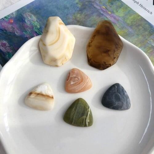 Origional Ear Stud Material Art Retro Elegant Irregular Fog Surface Matte Dull Polish Resin Accessories DIY Earrings