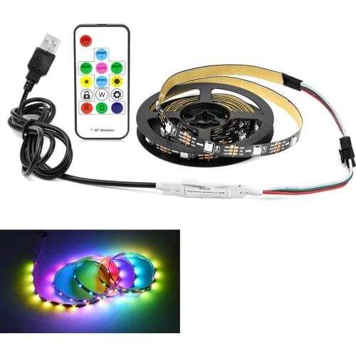 USB Charger Power Pixel LED Strip 5V RGB 5050 SMD Inner WS2812B Addressable LED Rope light Dream Color Neon Decor lamp String