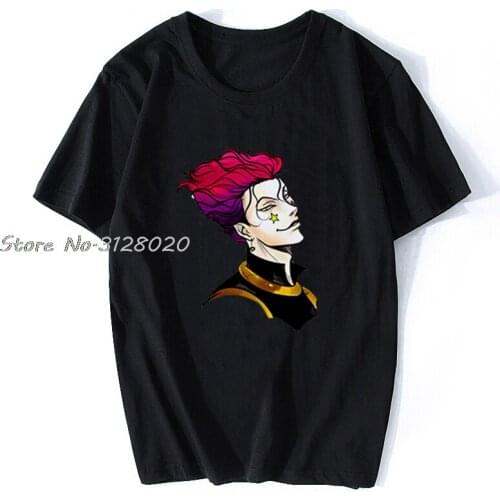 Hunter X Hunter T-shirt mens Fun Cartoon Print Casual Top Tee Japanese Anime Hisoka Morow Short Sleeve T-shirt Harajuku Tee