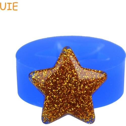 PYL224U 19.8mm Star Silicone Mold - Fondant Cake Decoration Icing, Jewelry, Chocolate, Candy, Gum Paste, Oven Safe, Resin Mold
